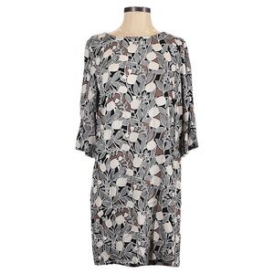 Anthropologie Ella Moss Tulip Floral Neutral Lightweight Shift Dress Size M